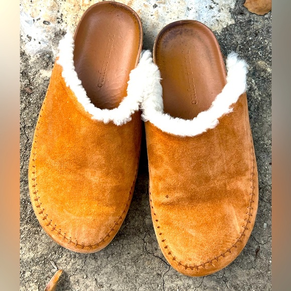 Jenni Kayne Shearling Lined Moc Clog 37 saddle - Picture 5 of 7